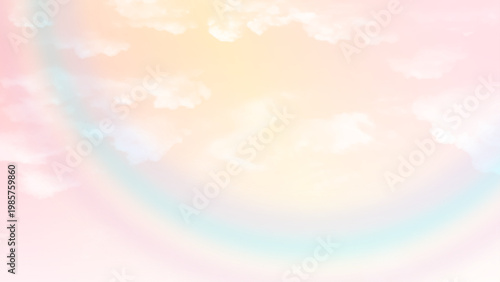 Pink sky background and white clouds soft focus. Pastel sky and cloud. Abstract colorful background.