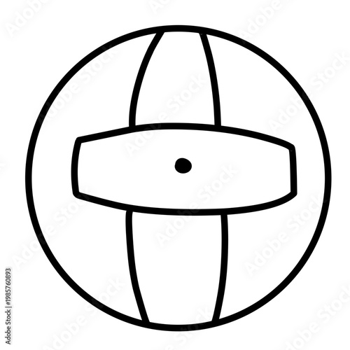 sport ball black line icon