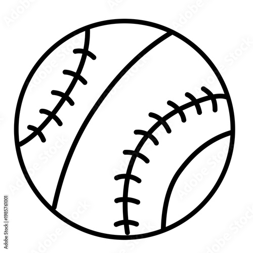 sport ball black line icon