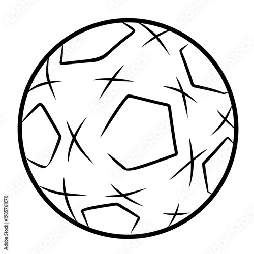 sport ball black line icon