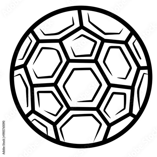 sport ball black line icon