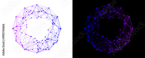 Photos Broken sphere network with connected nodes and lines futuristic technology conne