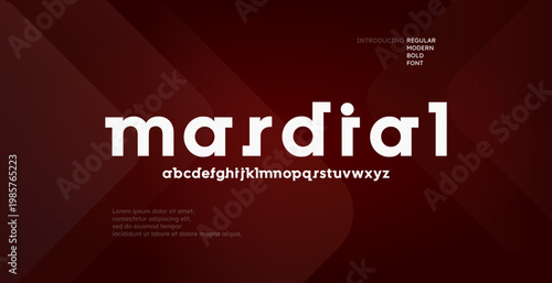 Modern Futuristic Font Alphabet. Elegant business technology font. Editable vector uppercase lowercase.