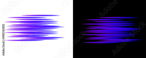 Glowing horizontal blue light streak with radiant flare and neon beam effect vector