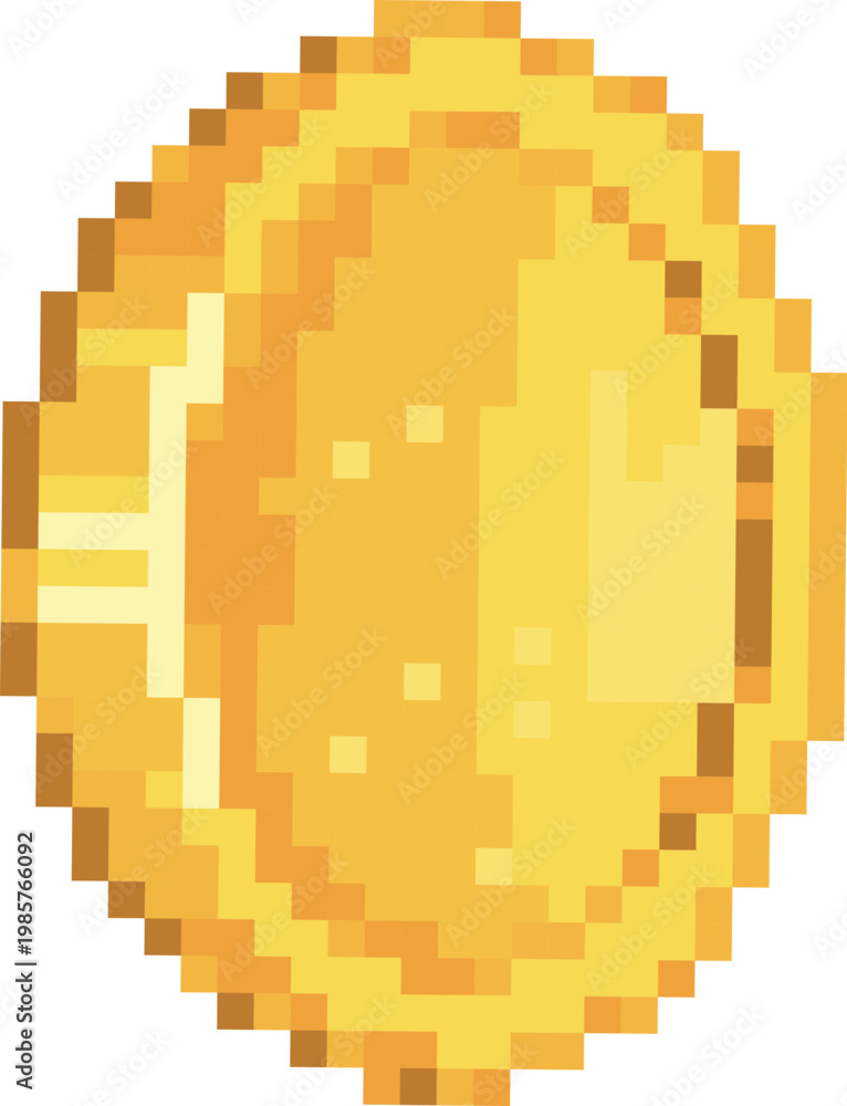 Fototapeta premium Coin Spinning Pixel Art