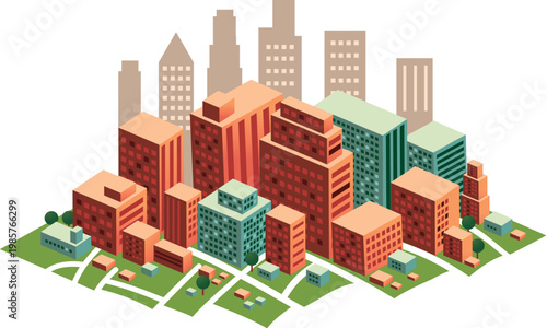 metropolitan colorful illustration