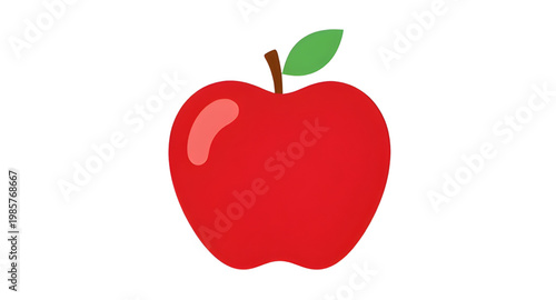 vector illustration of a red apple with a green leaf ,apple, fruit, red, leaf, green, fresh, food, healthy, organic, juicy, sweet, nutrition, nature, produce, vector, illustration, design