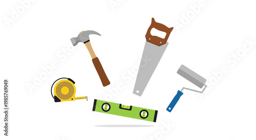 Tools for construction and carpentry work.