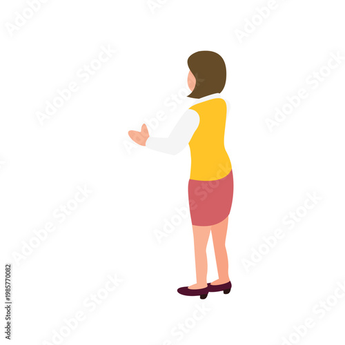 isometric woman