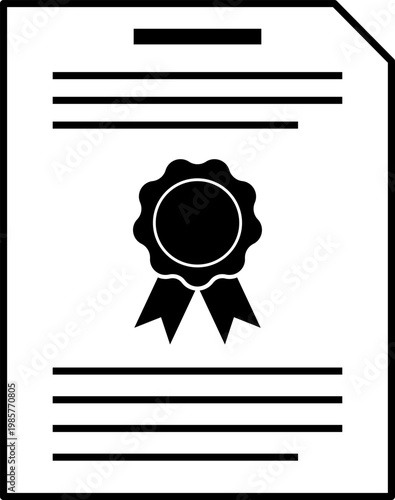 Certificate icon set. Documents and analyst checklists, check mark tick. Management, strategic planning. Vector illustration.
