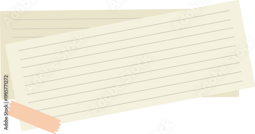 Note Card With Tape Cartoon