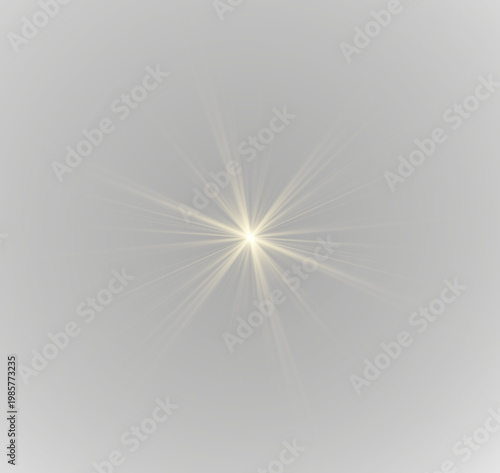 Isolated sun symbol with clean radial rays and soft glow png