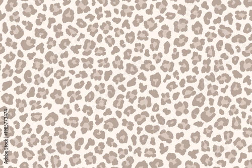 Fashion pale beige leopard seamless pattern, textured spots. Vector