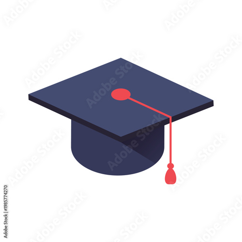 isometric Bachelor cap