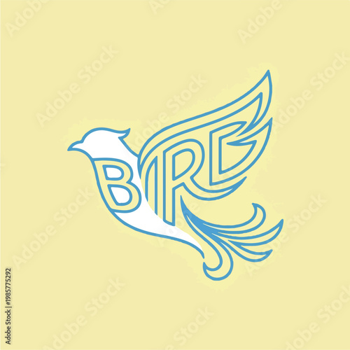 Bird Logo Design Illustration.
