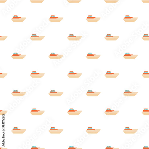 Seamless boat pattern for marine and summer transportation concepts