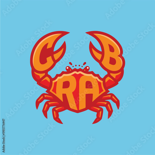 Crab Logo Illustration Graphic.