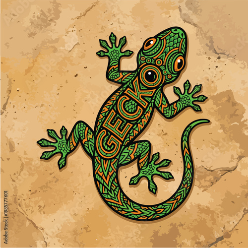 Green Gecko Lizard Animal.