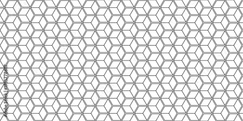 Abstract minimal creative diamond square tech grid line box wallpaper. metal cube creative geometric fabric wall tiles gradient web triangle diamond honeycomb hexagon art decorative textile design.