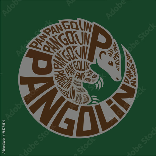 Pangolin animal logo design.