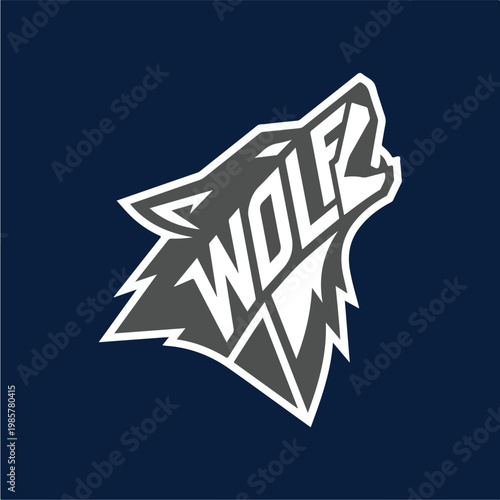 Wolf Logo Design Emblem.