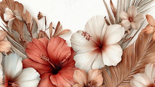 Sophisticated Botanical Wedding Invitation Featuring Watercolor Floral Art