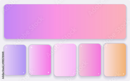 Aesthetic Soft Pastel Gradient Color Palette for Modern UI/UX & Creative Design
