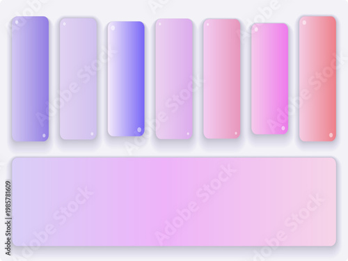 Modern Purple Pink Gradient Backgrounds & UI Elements - Aesthetic Color Palette
