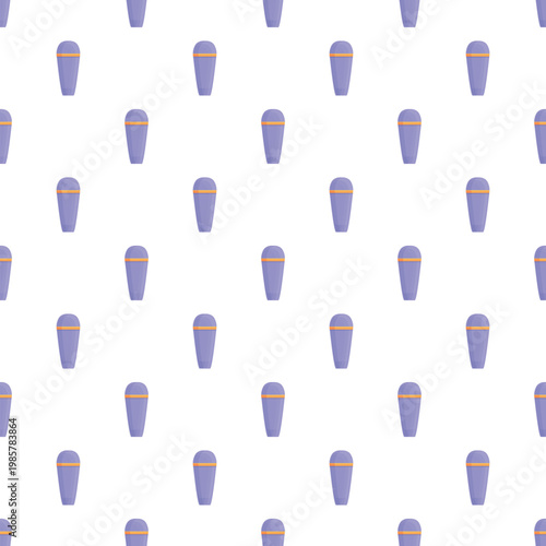 Canopic jars creating a decorative seamless pattern on a white background