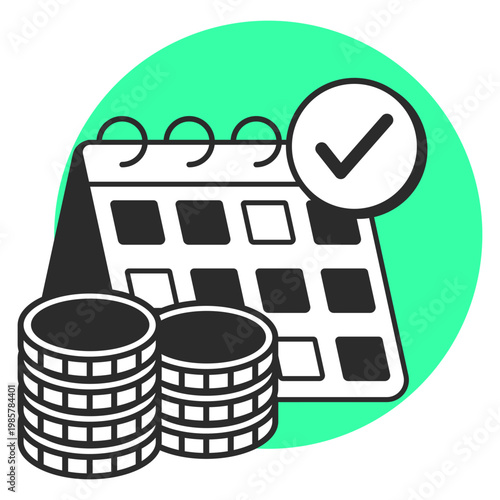 monthly budget illustration