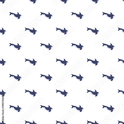 Killer whale marine animal cartoon pattern wallpaper background
