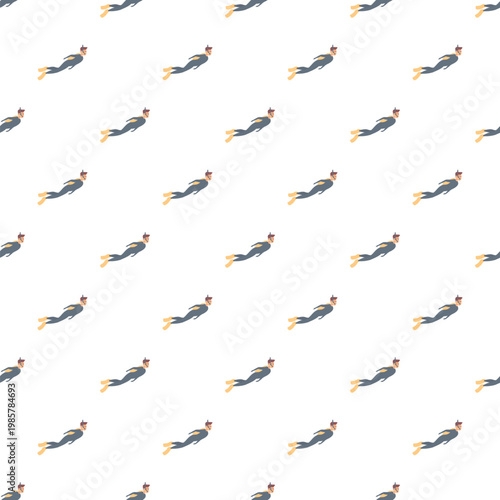 Repeated illustration of a man scuba diving, showing a leisure and sport activity