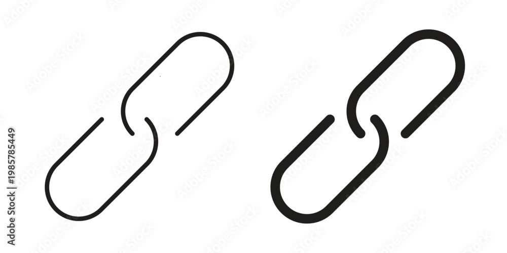 Fototapeta premium Chain icon design, logo, app, template set. Black icons