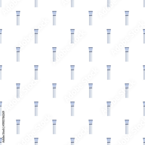 Abstract seamless pattern featuring repeating minimalist street lights on a white background