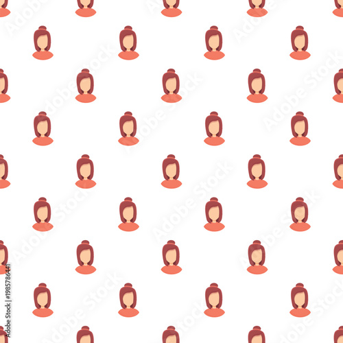 Woman avatar pattern repeating for a seamless graphic design background