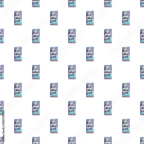 Numerous vending machines forming a repeated seamless pattern on a white background