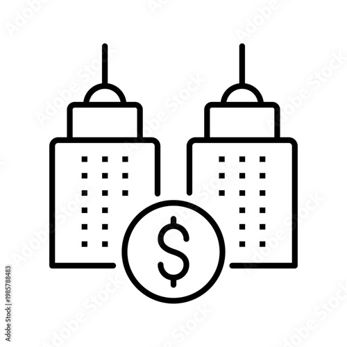 3d printing icon. Industry and additive manufacturing line symbol. Black and white.