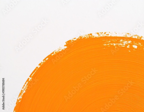 Wallpaper Mural Abstract close-up of orange paintstroke on white Torontodigital.ca