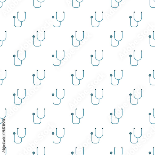 Stethoscopes pattern creating a seamless background for healthcare and medicine concepts