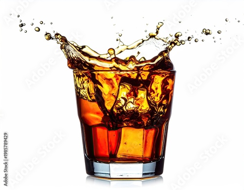 Wallpaper Mural Drink splash in a glass against a white background Torontodigital.ca