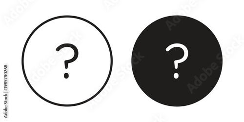 Doubts button icon design, logo, app, template set. Black icons