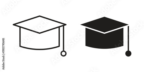 Education icon design, logo, app, template set. Black icons
