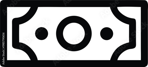 Flat dollar bill icon illustrating stable currency and straightforward financial transactions