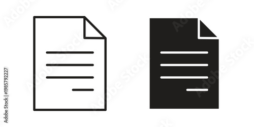 File icon design, logo, app, template set. Black icons