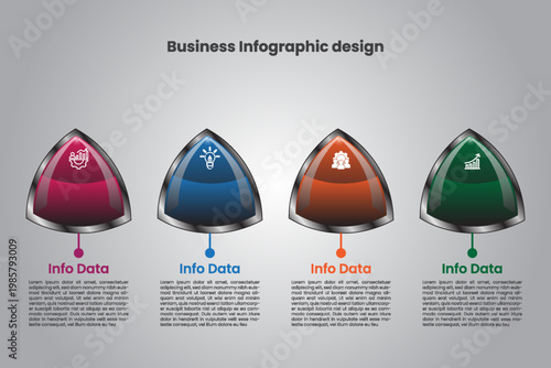 Vector eps business infographic design.