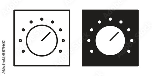 Knob icon design, logo, app, template set. Black icons