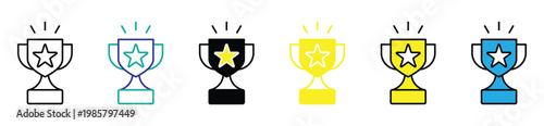 Award Cup and Recognition Vector Icons