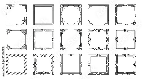 Collection of ornate square frame designs.