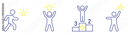 Achievement, Victory, and Success Icon Set