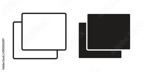 Pop up icon design, logo, app, template set. Black icons